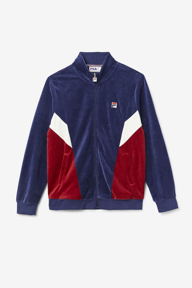 Fila Jakke Herre Marineblå Marten Velour 172098-GRM